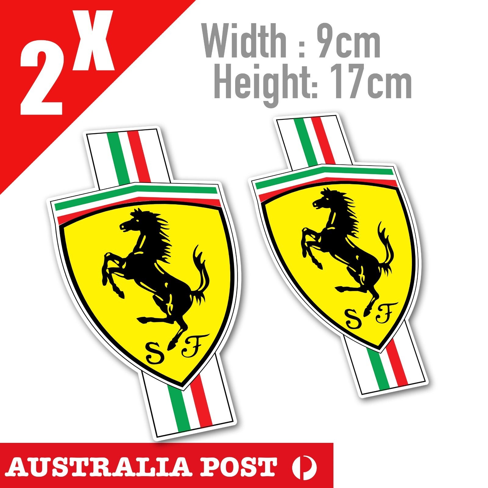 Ferrari Italian Flag, Ferrari Logo,  Laptop , Car  Decal Stickers