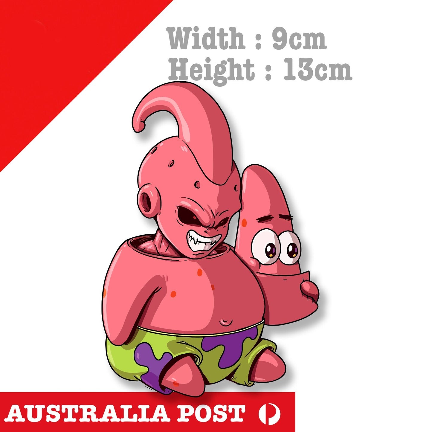 Dragon Ball Z  Majin Boo, Patrick Sponge Bob Square pants Funny  BLZ Sticker