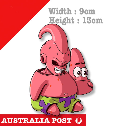 Dragon Ball Z  Majin Boo, Patrick Sponge Bob Square pants Funny  BLZ Sticker