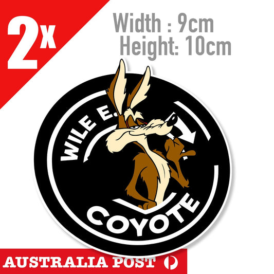 Road Runner Wile E. Coyote funny ACME Badge Stickers