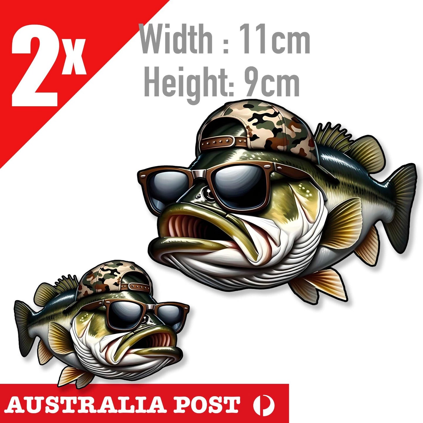 Mouth Bass Fish Blaze  Boat Kayak Laptop Window Stickers