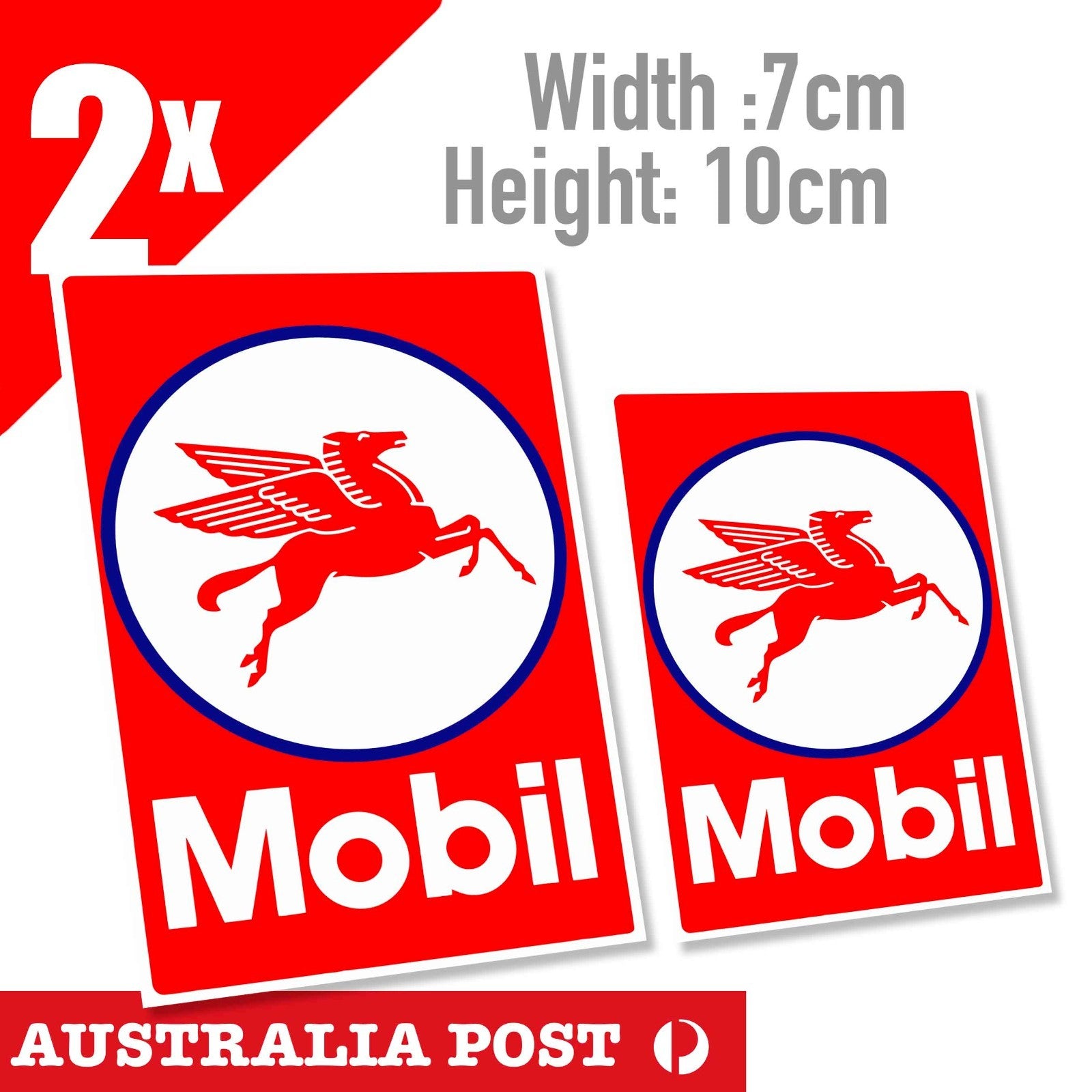 Mobil Pegasus Logo Left, Car , Oil, Motor Oil Logo Stickers