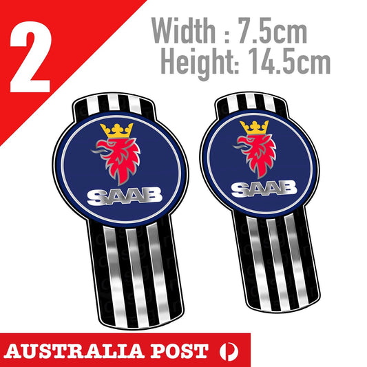 SAAB SCANIA Truck , SAAB Truck Chrome Style logo x2 Decal Stickers