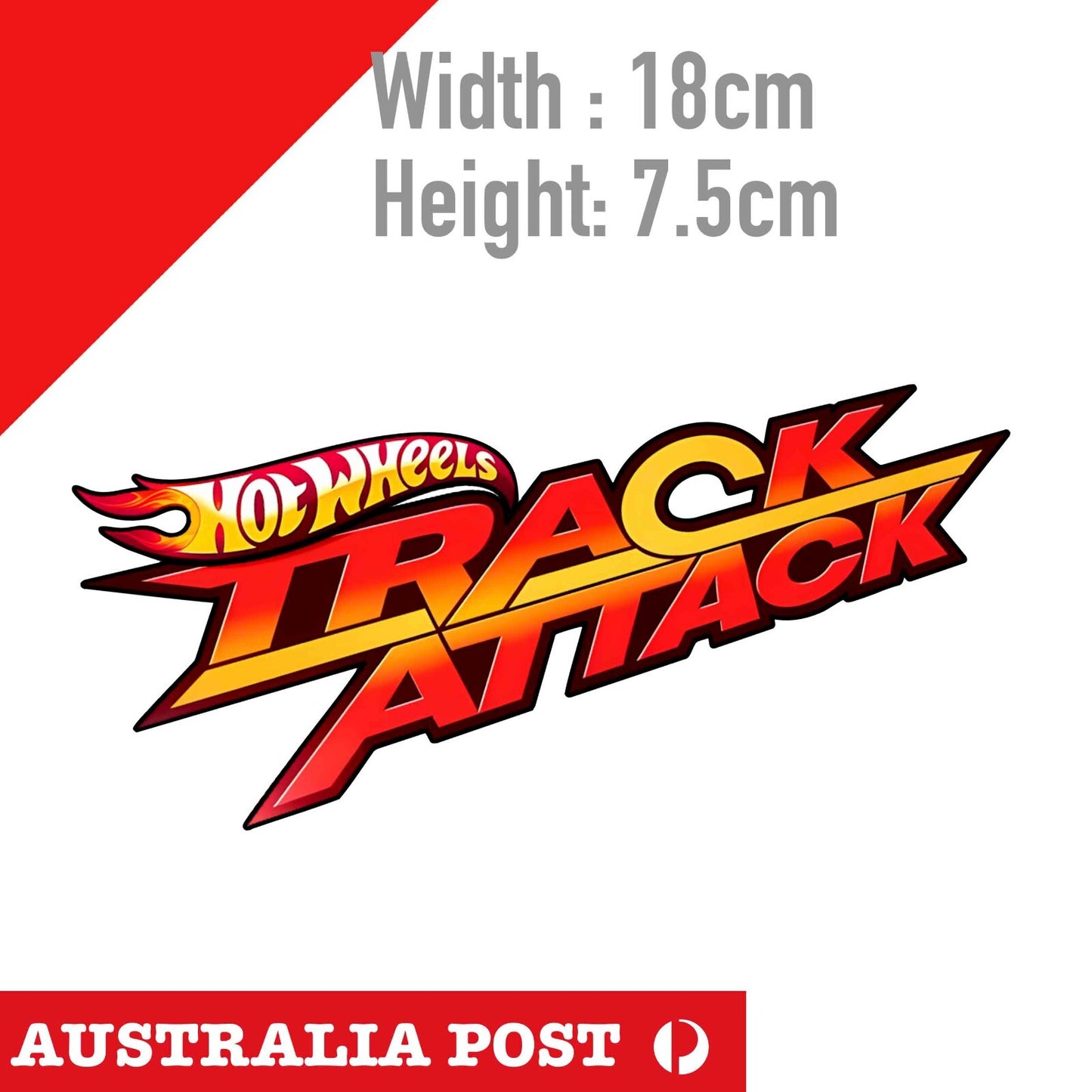 Hot Wheels TRACK ATTACK Logo Banner Sticker