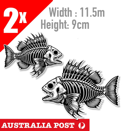 Skull Angry Fish Sticker