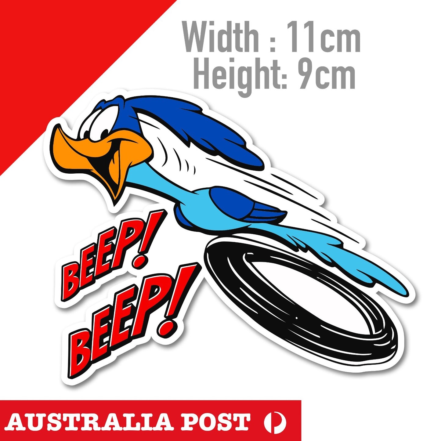 Road Runner and Wile E Coyote BEEP BEPP ! Funny  Vinyl  Sticker