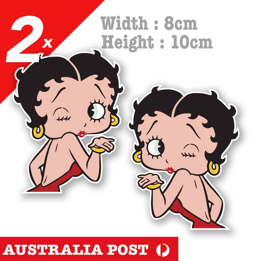 Betty Boop Kisses, Laptop , Car  Decal Sticker