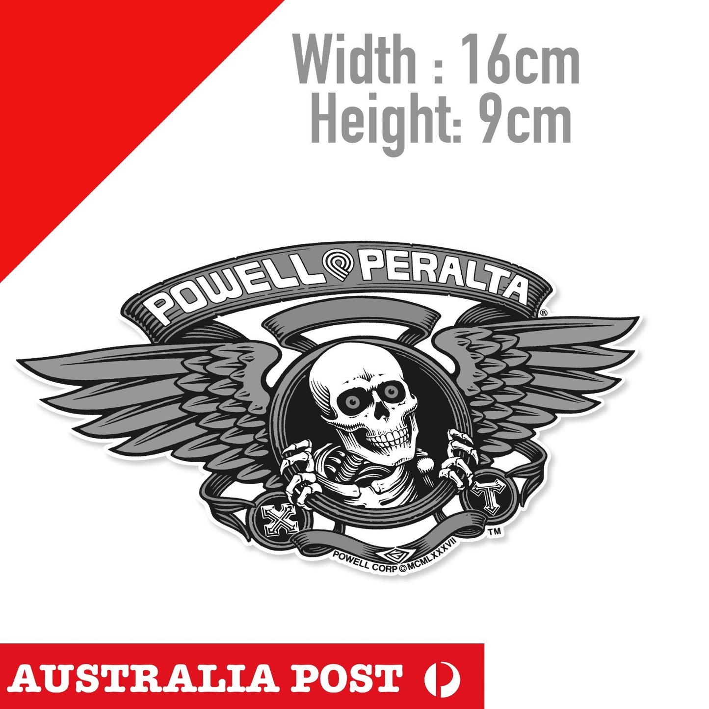 Powell Peralta Banner Logo - Skateboarding 1981 vintage Sticker