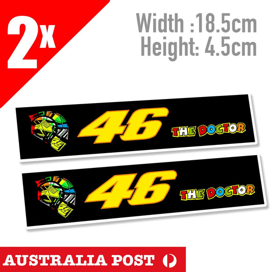 The Doctor 46 - Valentino Rossi's VR46 Motorcycle  MotoGP Helmet 46 Sticker