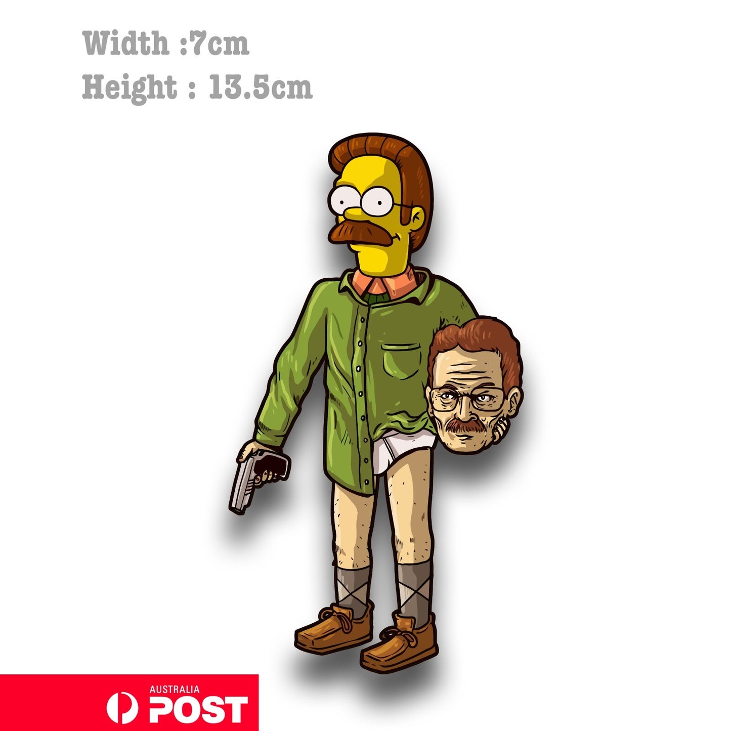 Ned Flanders - Breaking Bad Funny Simpsons  Decal Sticker