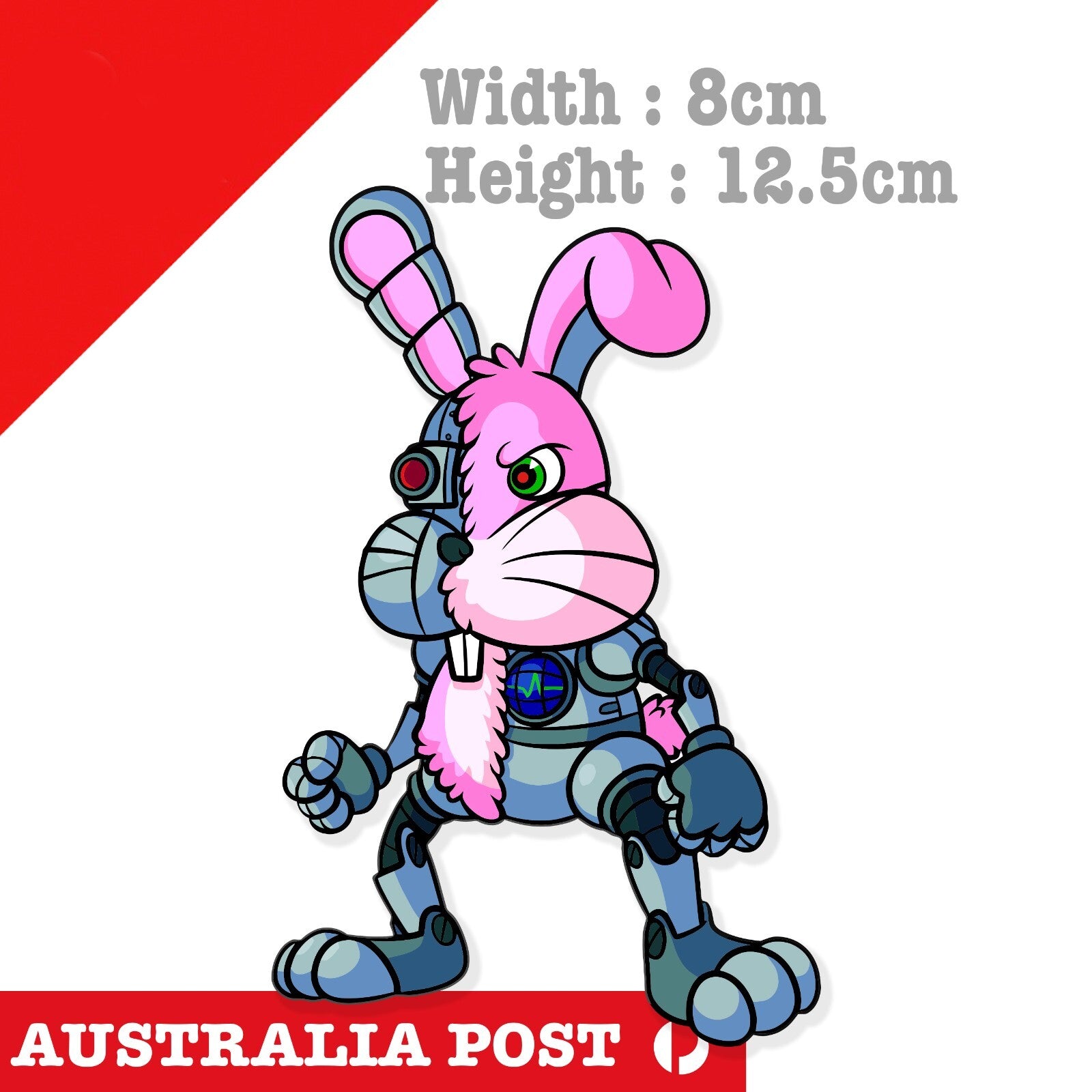 Robot Rabbit, Funny Robot Rabbit Sticker