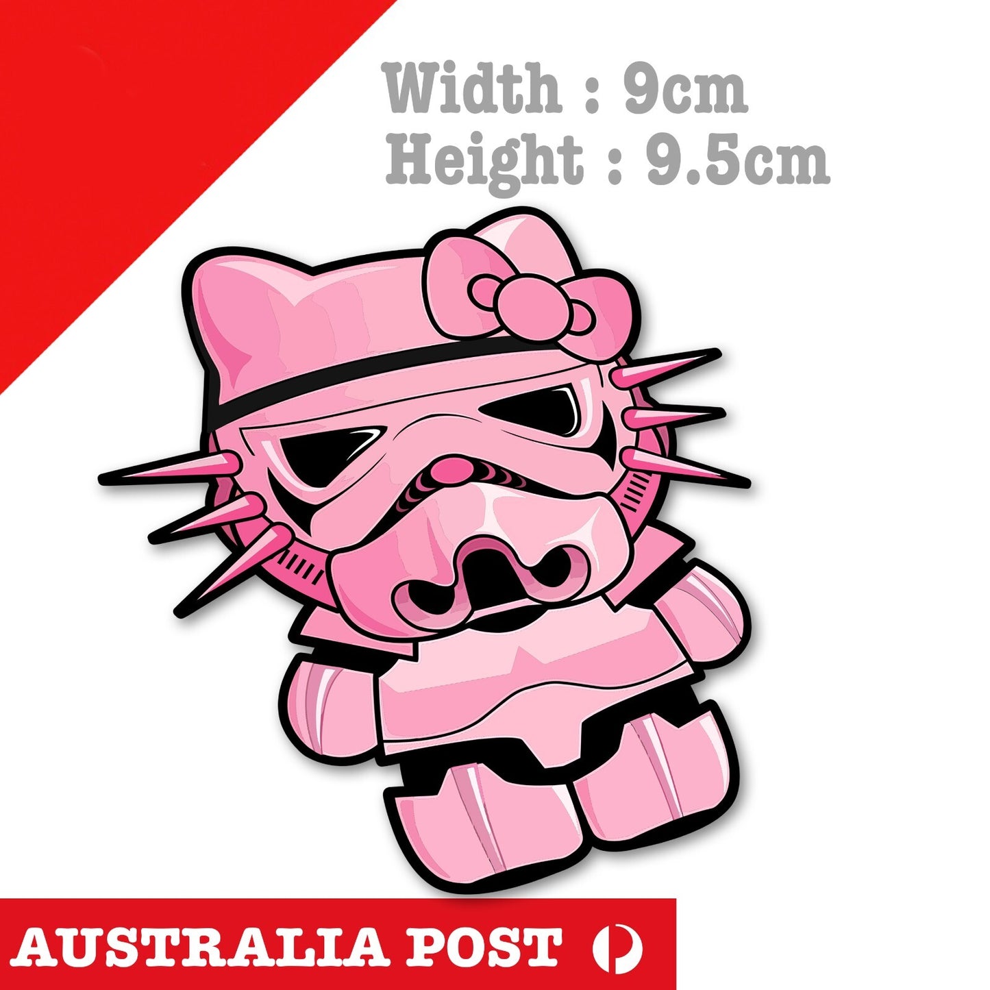 Hello Kitty As Storm Trooper , Funny Star Wars Sticker