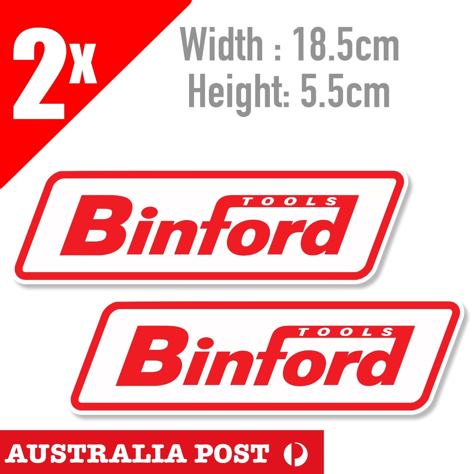 BINFORD TOOLS Blue Tool Box Car Decal Bumper Sticker