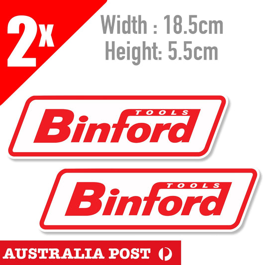 BINFORD TOOLS Blue Tool Box Car Decal Bumper Sticker