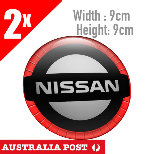 Nissan Round Logo badge Red Sticker