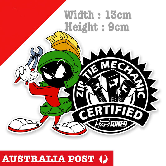 Zip Tie Mechanic Mechanic Marvin the Martian Zip Tie Certified Funny Sticker