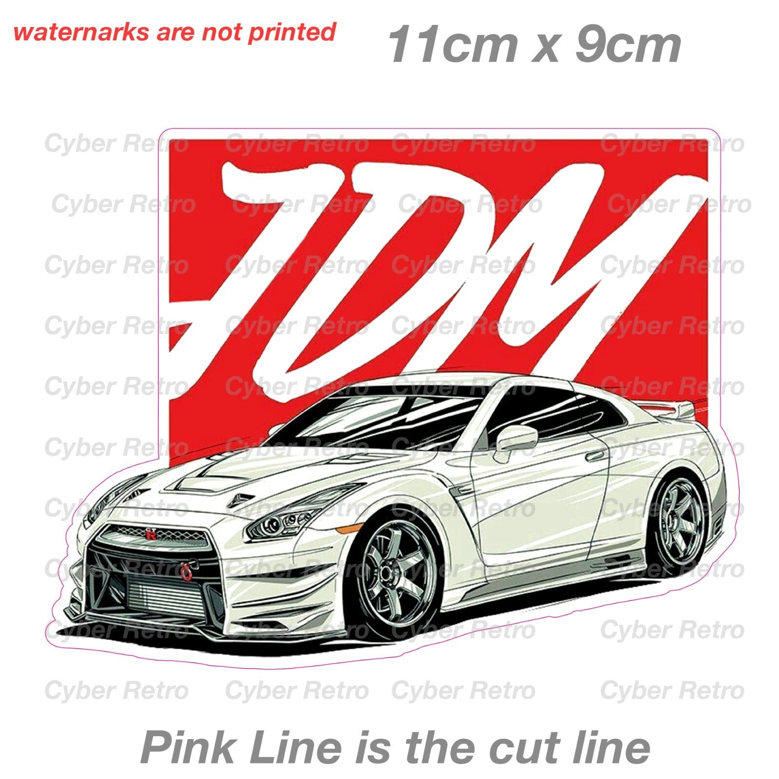Godzilla JDM Nissan GTR R32 Vinyl Decal  Sticker 