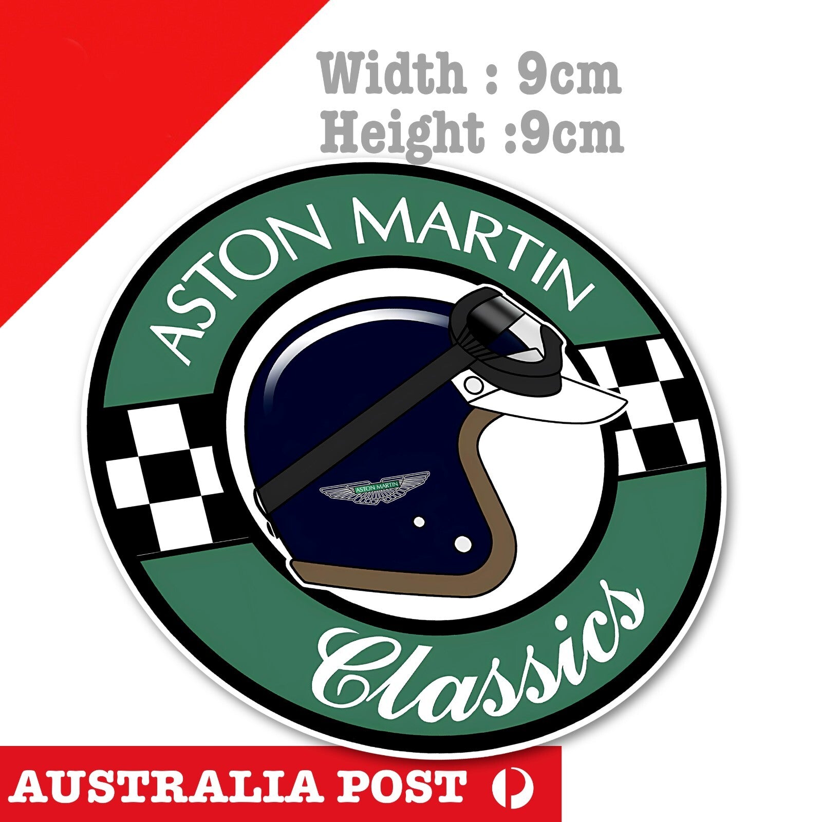 ASTON MARTIN Classic  Helmet Racing Logo, Motorcycle, MotoGP, Fuel Tank Sticker