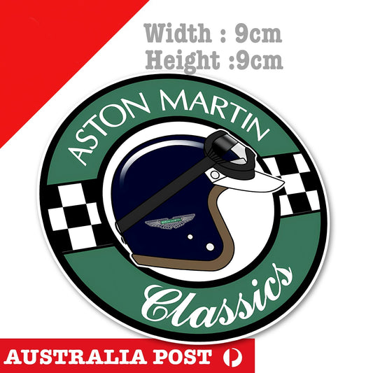 ASTON MARTIN Classic  Helmet Racing Logo, Motorcycle, MotoGP, Fuel Tank Sticker