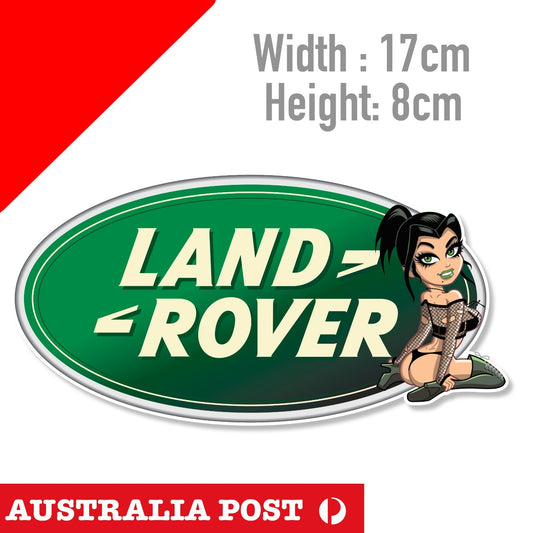 Land Rover Logo SEXY  Goth Girl ,  Land Rover Logo Sticker