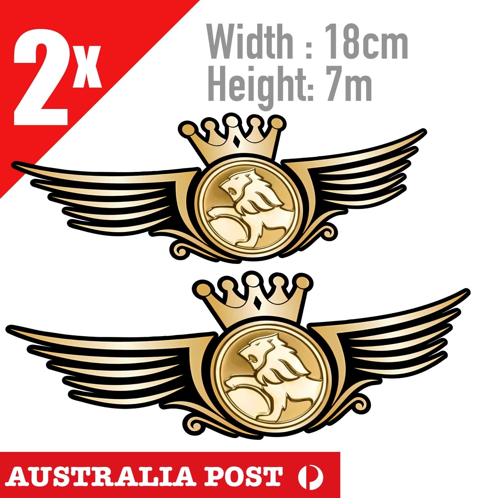 HOLDEN Golden Wing King Crown Logo ,Car Logo Sticker