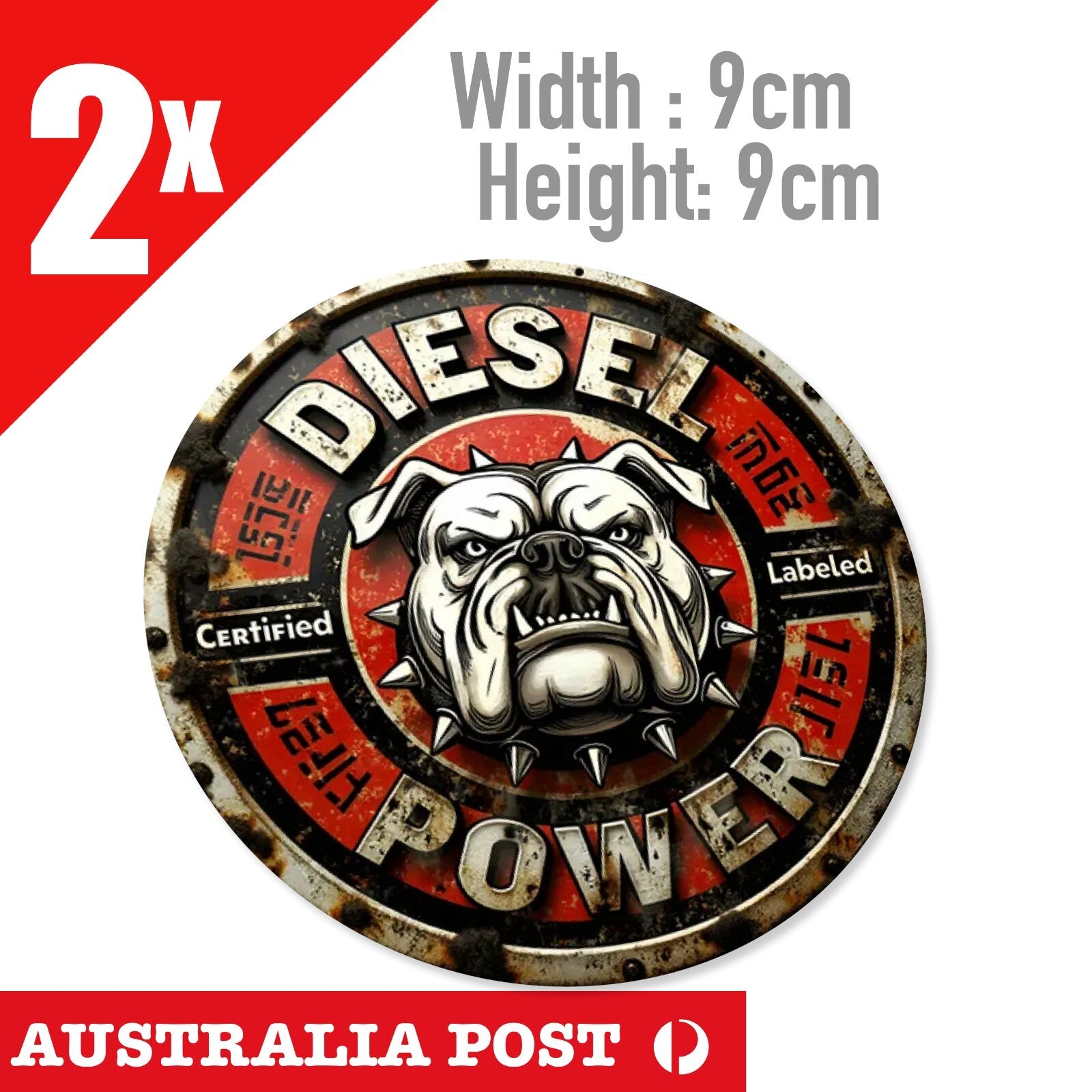 MACK Truck  Bulldog DIESEL POWER OLD Damaged Rustic Style Sticker