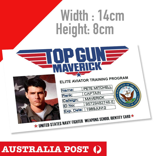 TOP GUN Maverick Navy ID Card, Training TOP GUN Pilate ID Card  Sticker