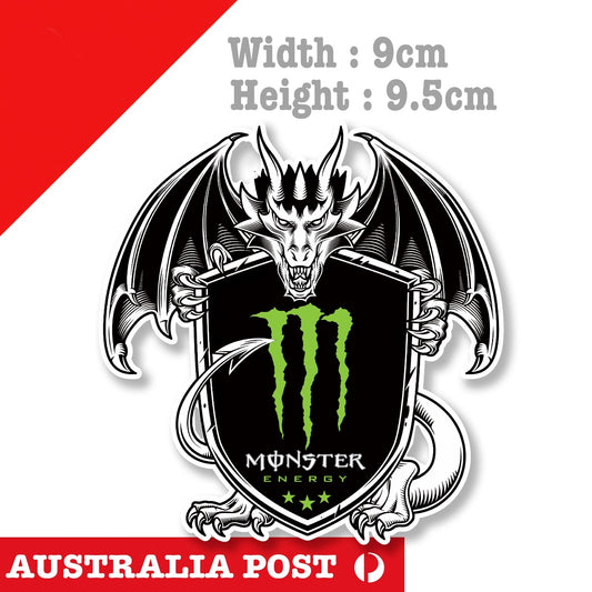Monster Energy Drink Dragon Badge, Fridge , Bar Vinyl  Sticker