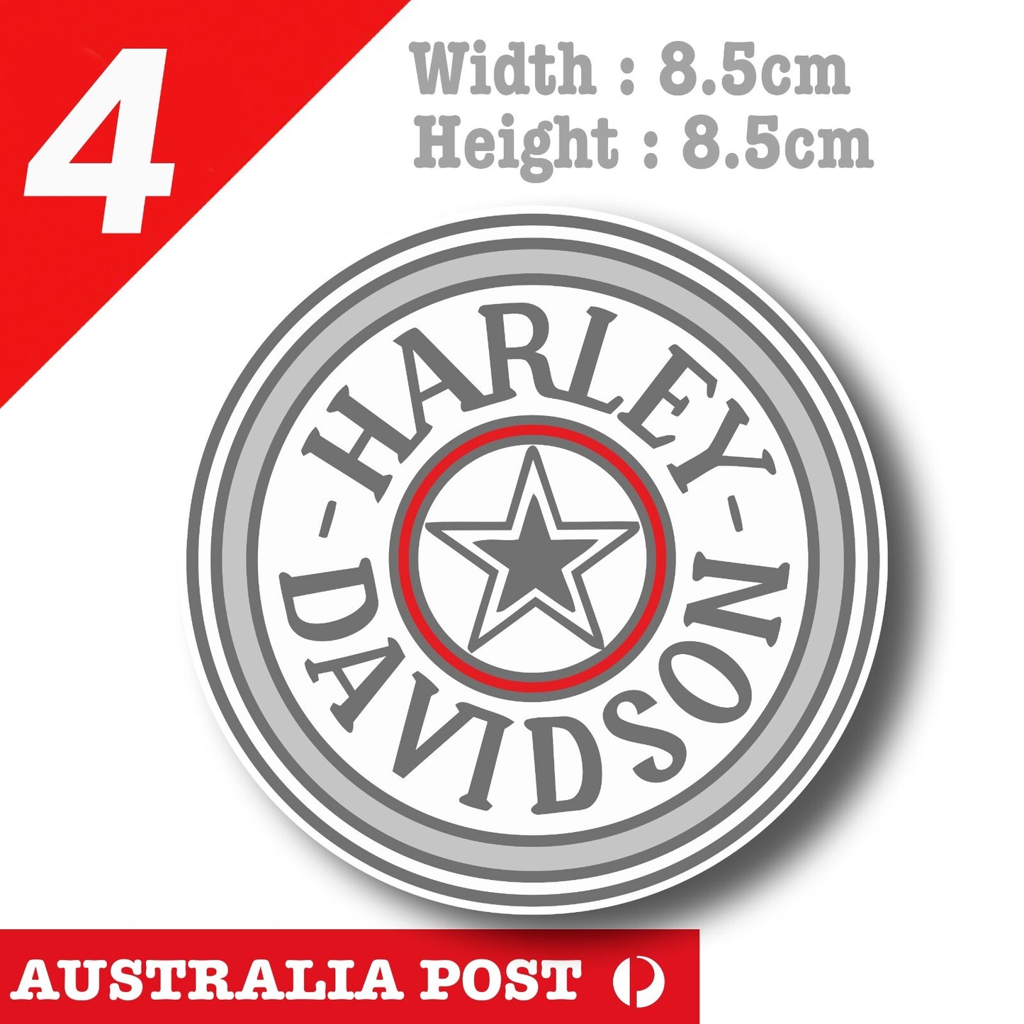 Harley Davidson Motorcycle Round Logo, Helmet, Fuel Tank  Decal Sticker