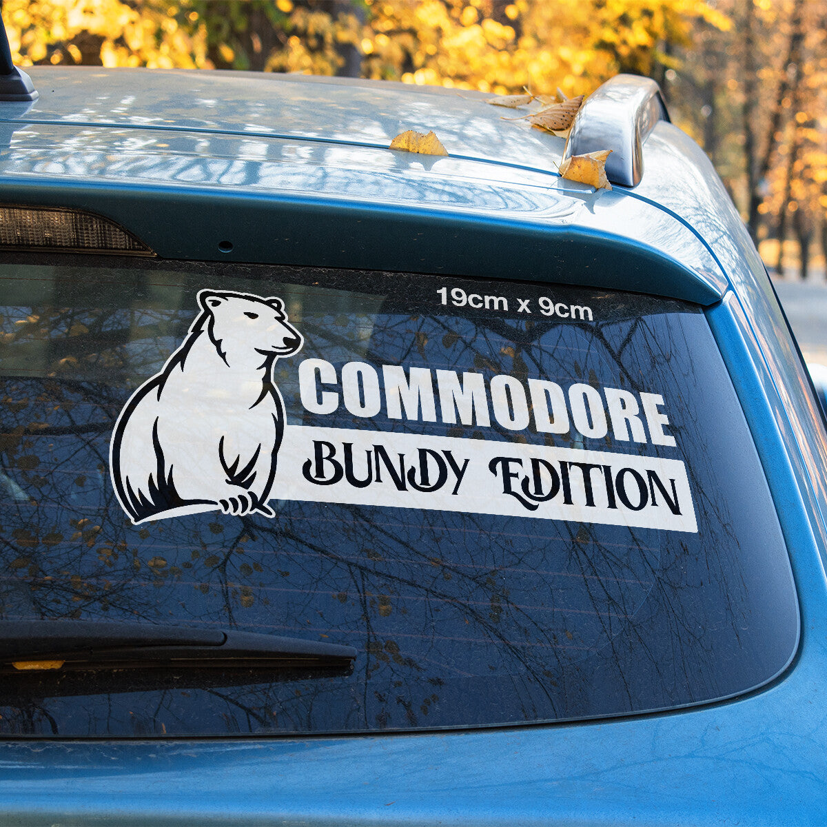 Holden Commodore Bundy Edition Bundaberg Rum Bear Car Window Sticker 