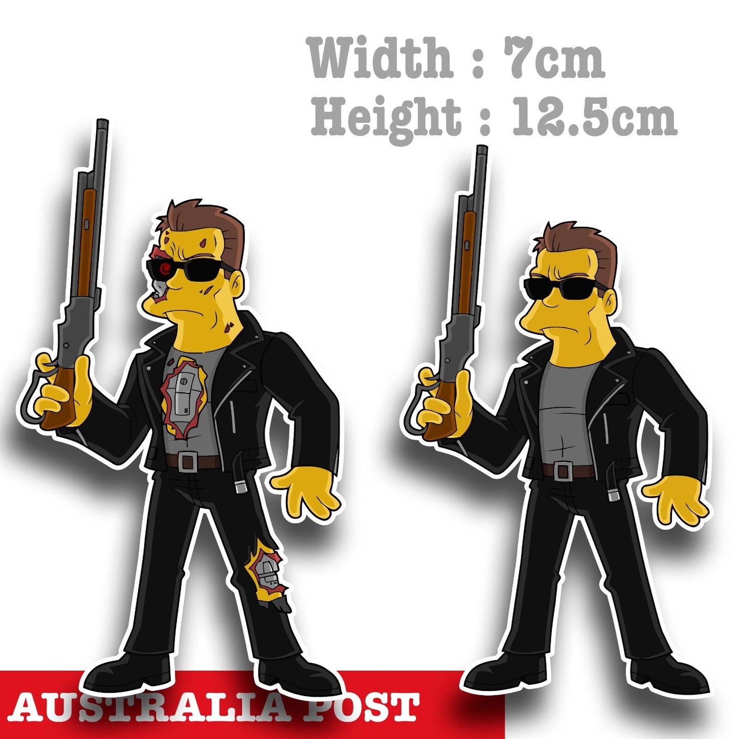 Arnold Terminator Robot , The Simpsons Arnold Terminator Robot  Decal Sticker