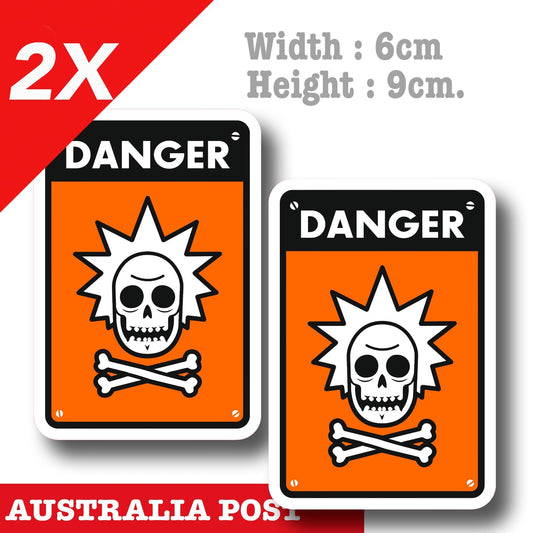 Rick and Morty Sticker - Rick Sanchez Warning Sign Decal Sticker