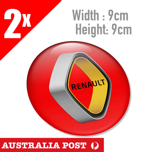 RENAULT Logo Round  RED Sticker