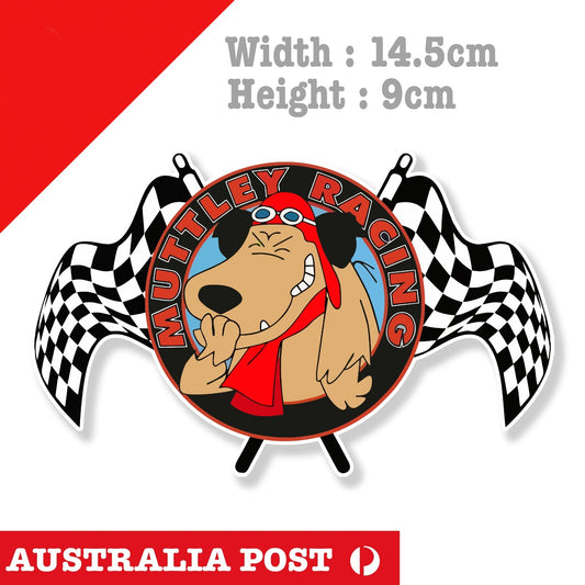Dastardly and Muttley The Dod , Racing Banner, Motorcycle Cartoon Stickers