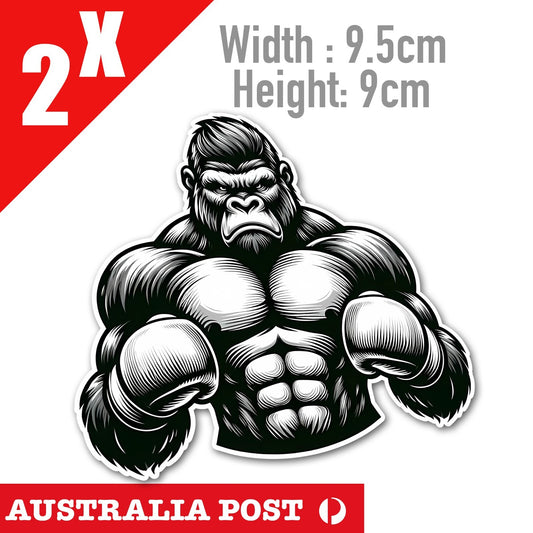 Gorilla GYM BOXER Laptop , Car  Decal Sticker
