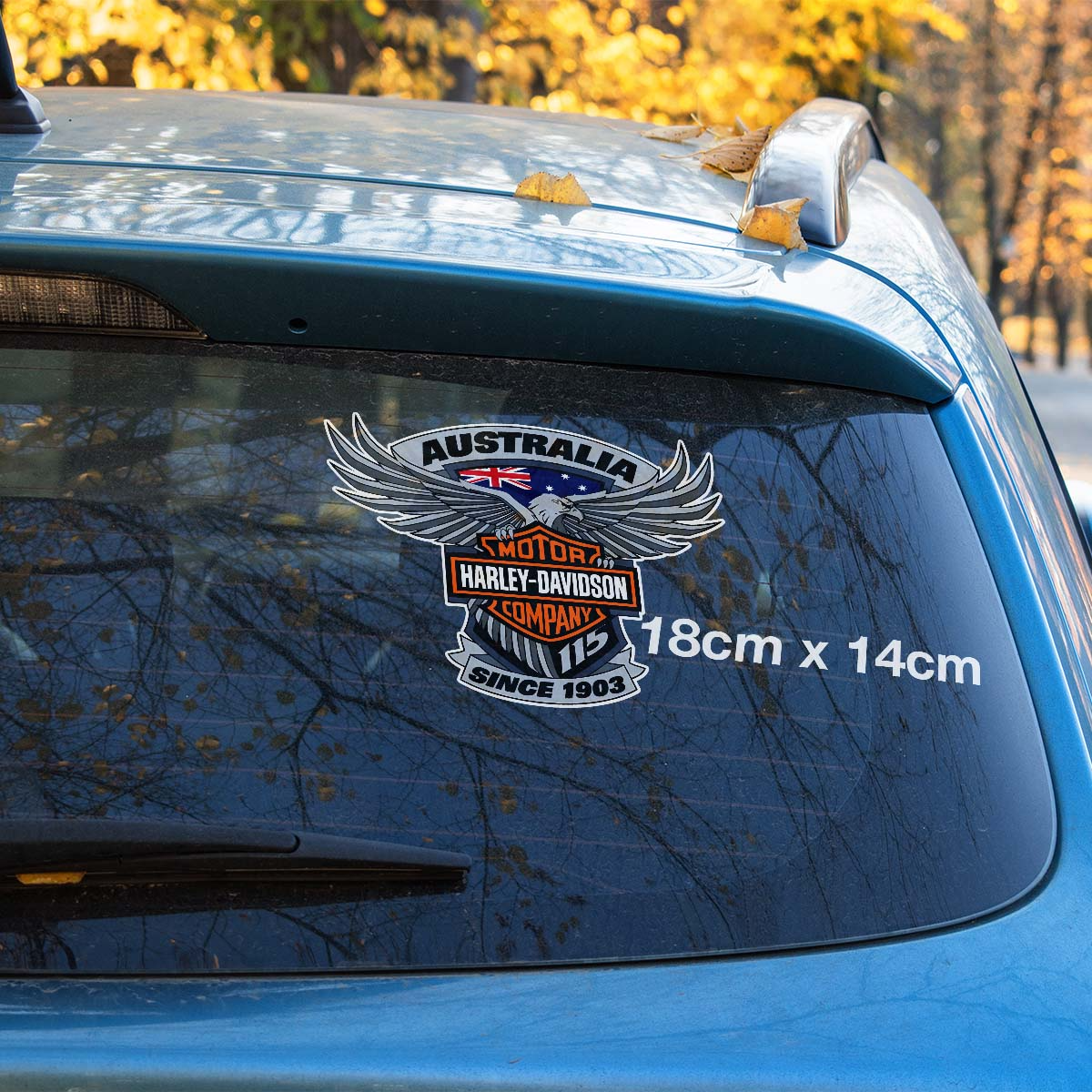 HARLEY Davidson Sticker For Motorcycle Car Ute Glass Australian Flag Sticker