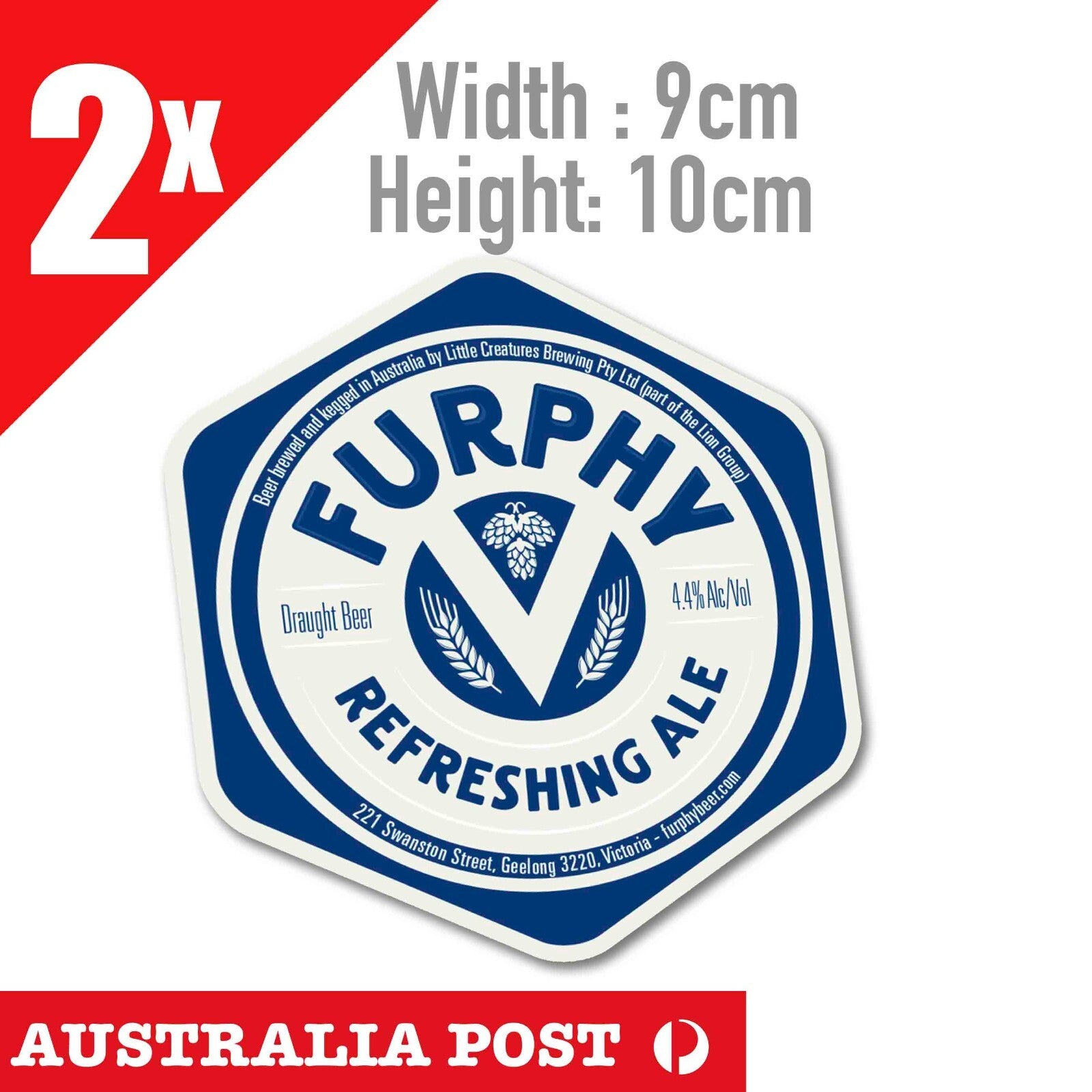 FURPHY Refreshing Ale Beer Logo Laptop , Car  Decal Sticker 