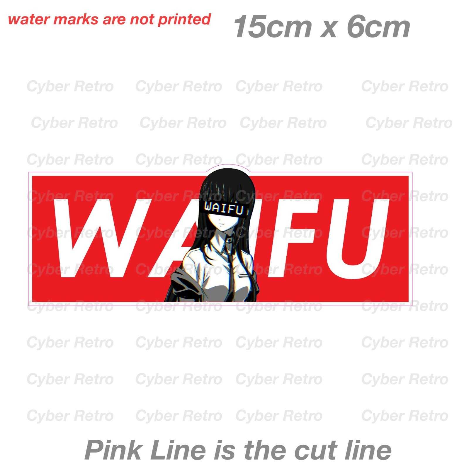 WAIFU Sticker Anime Sexy Girl JDM Sticker 