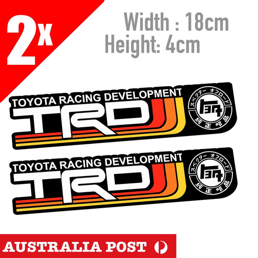 TOYOTA TRD Heritage Stripe  JDM Japan Logo Banner 2x Stickers