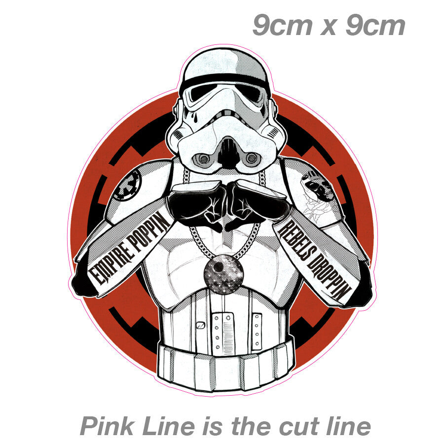 Star Wars Storm Trooper Badge  Vinyl  Sticker