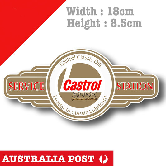 CASTROL Motor Oil EDGE Performance Service Station Logo, Castrol Logo Sticker