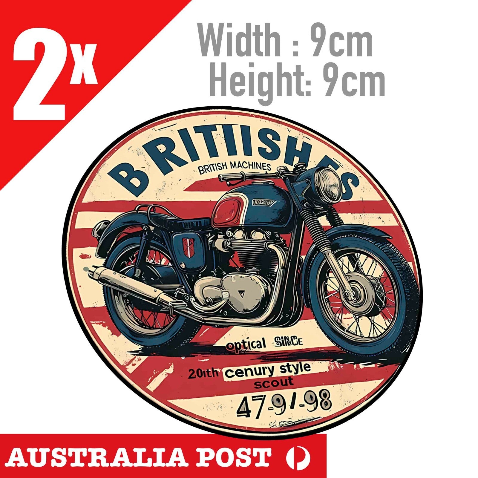 TRIUMPH MOTORCYCLE Grumpy Old Sign,Vintage British Motorcycle Round Stickers