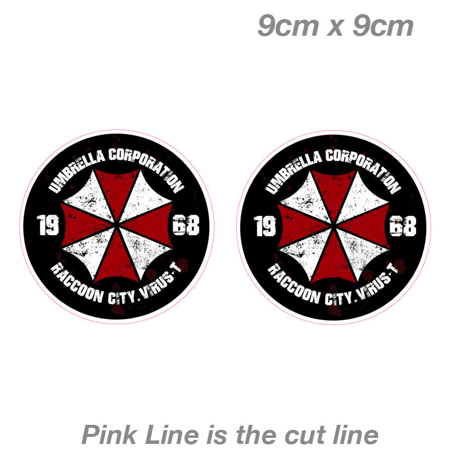 UMBRELLA CORPORATION BIOHAZARD Resident Evil Pack 15 piece Decal Sticker 
