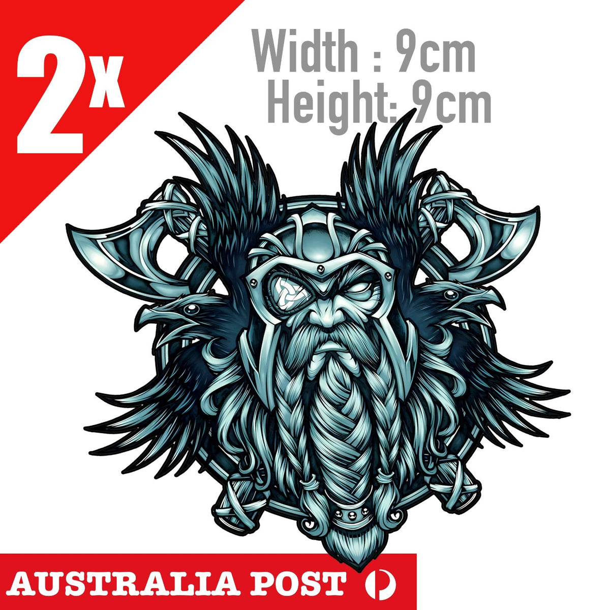 Odin Viking with Axe  Car  Vinyl  Stickers