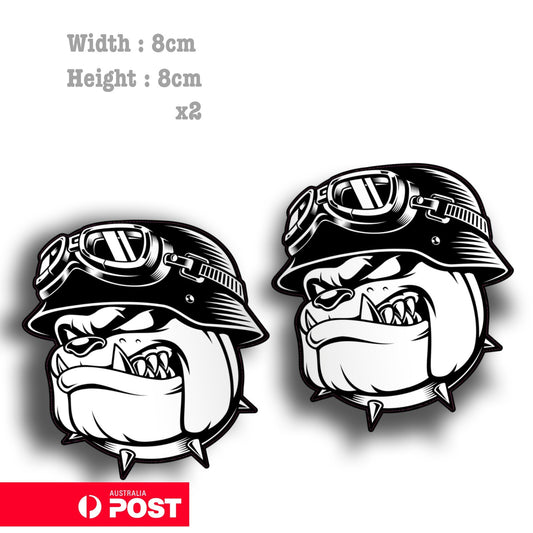 Angry Bull Dog Head Laptop , Car  Decal Sticker 