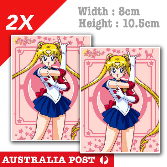 Sailor Moon anime Girl Crystal Power Kiss! JDM Card Stickers