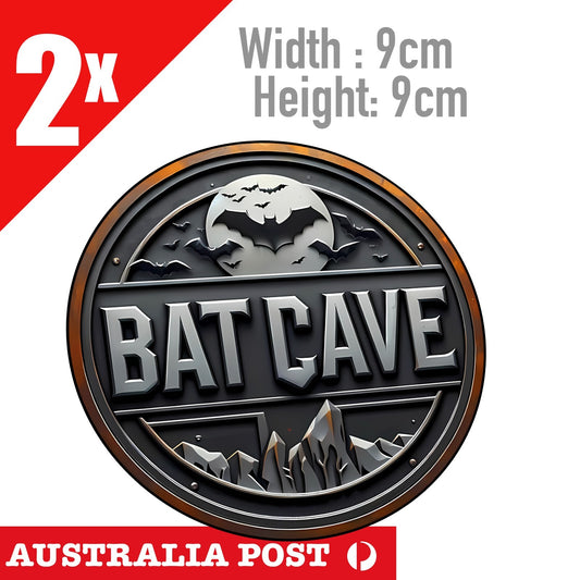 BATMAN BAT CAVE  Round Stickers