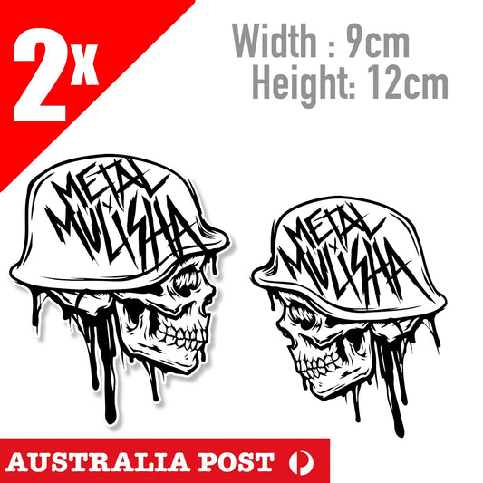 Metal Mulisha Motorcycle Skull Head Soldier , Helmet Logo Decal Stickers