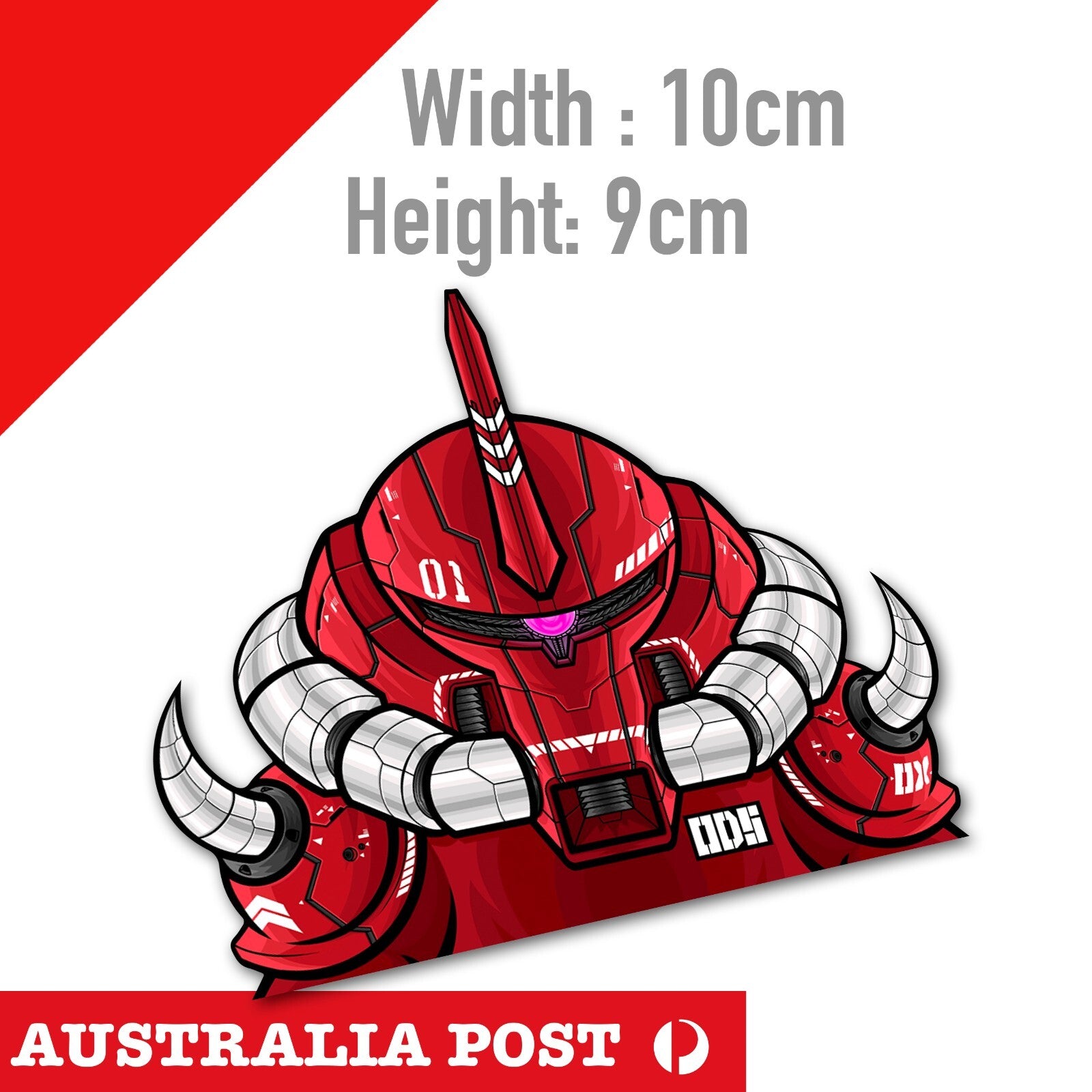 Gundam  MS-06 ZAK anime JDM - Gundam Robot Peeping Window Sticker