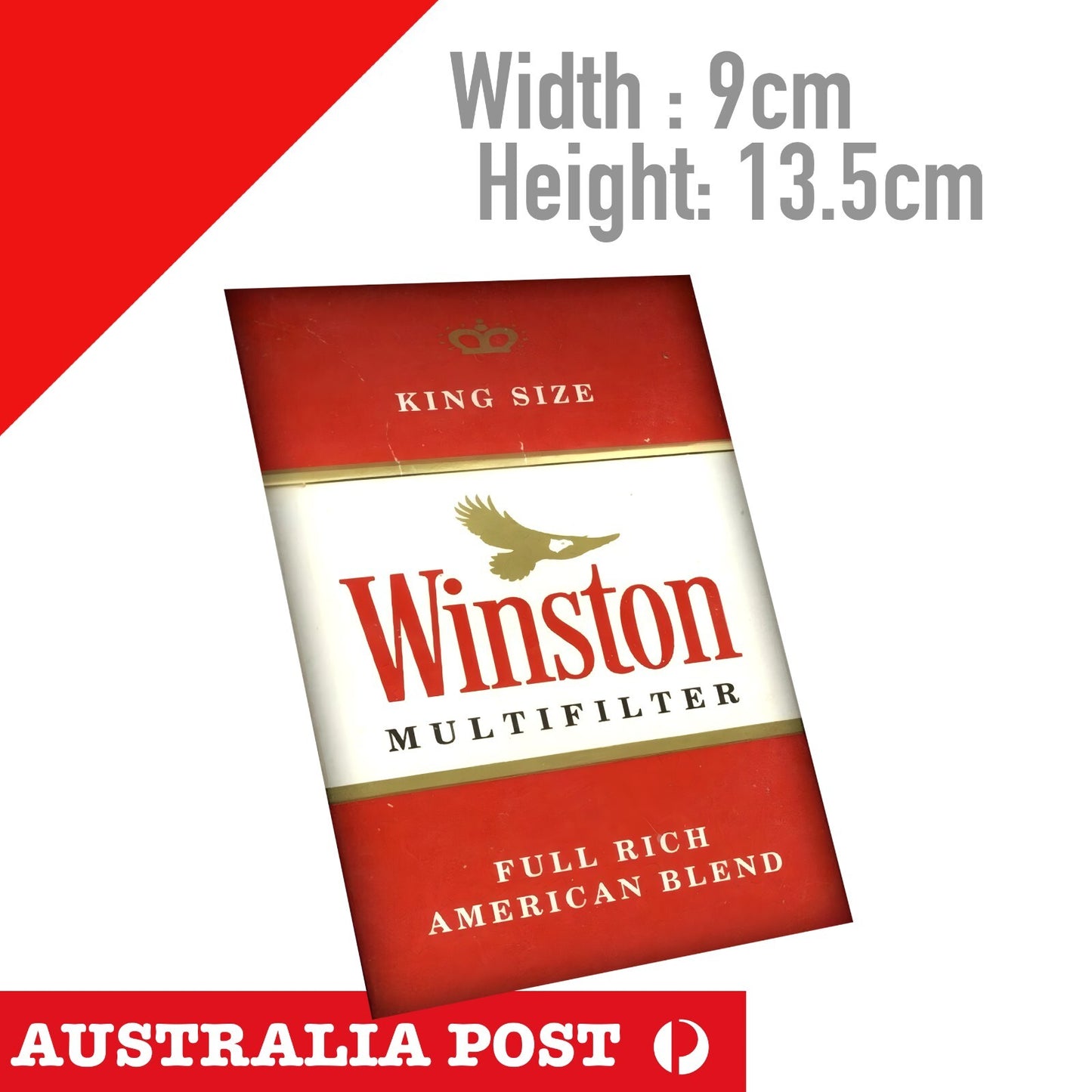 WINSTON MULTIFULTER Cigarette Label  , Vintage Cigarette Logo Sticker